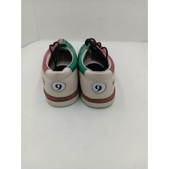 Classic Men's Traditional Leather Laced Rental Lace-up Bowling Shoe Size 9.0 - Picture 3 of 6